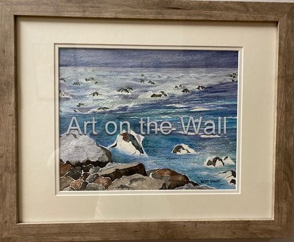 w   Receding Tide  Cracking Ice   Betty Doucet  Watercolour   125.00