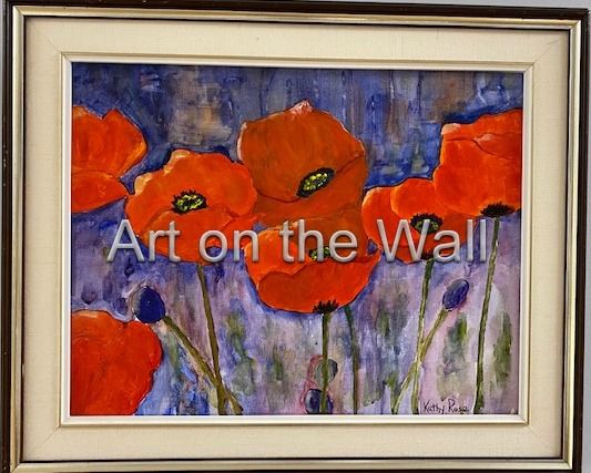 w   Red Poppies   Kathy Rose  Acrylic   150.00