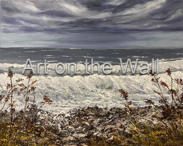 w   The Rocky Shore   Sandra Rollheiser  Oil   350.00