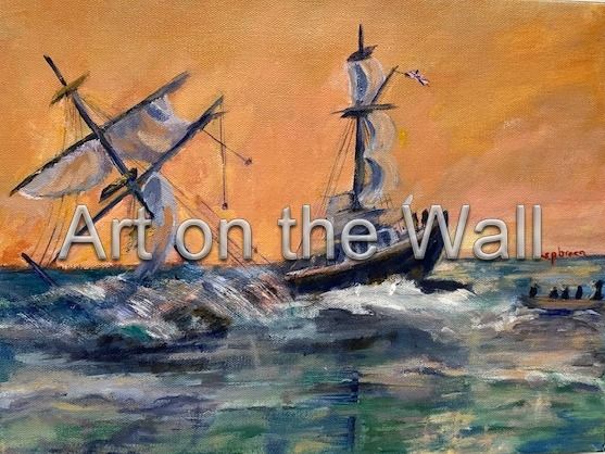 w   The Wreck of the Melmerby   Susan P. Breen  Acrylic   225.00